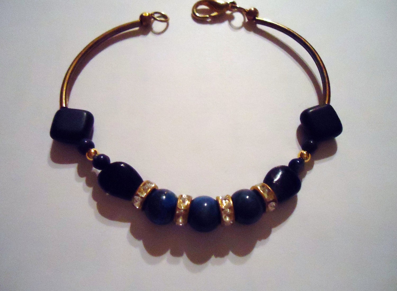 Blue Lapis Bracelet Gold Jewelry Lapis Gemstone Navy