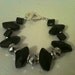 Black Crystal Bracelet Silver Jewelry Black and Silver