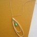 Teardrop Pendant with Emerald Briolette Necklace in Gold