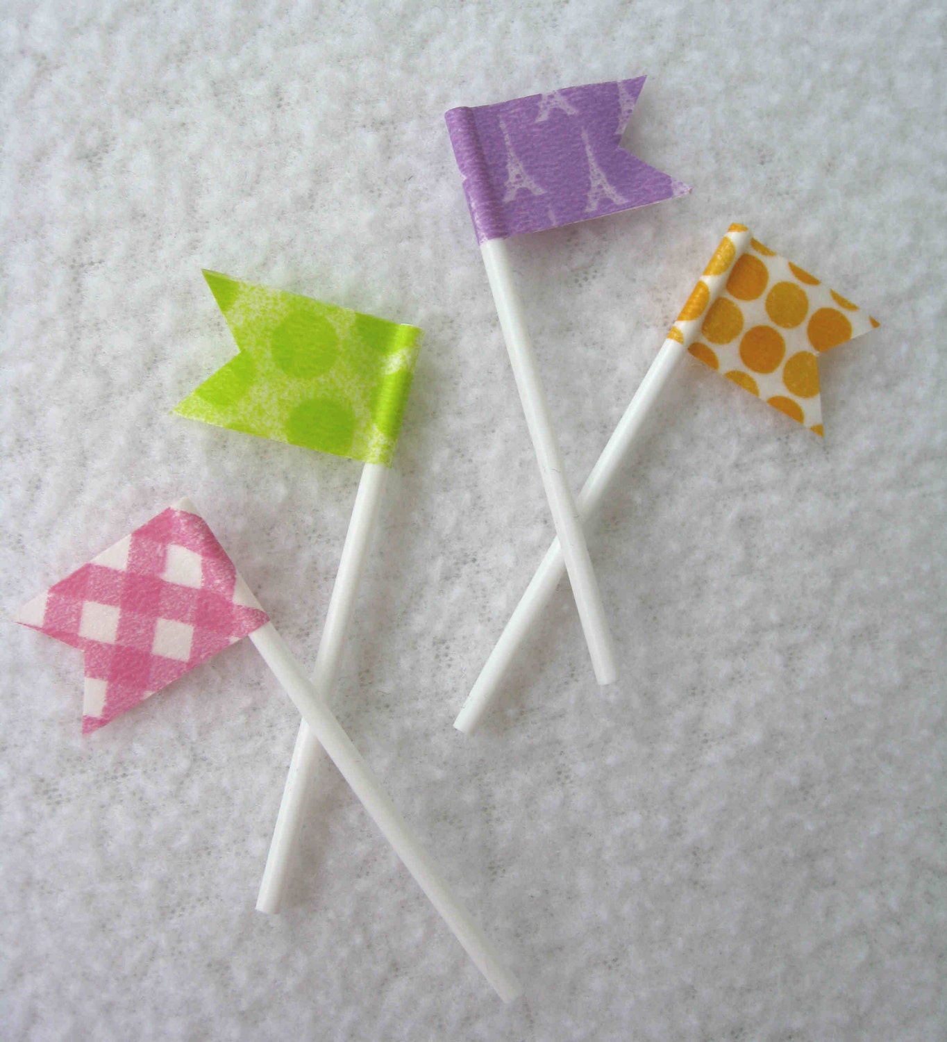 Cupcake Topper - Flags (Set of 12)