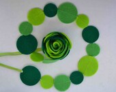 Felt Garland - Green Circles