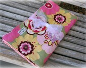 Pink Baby Girl Minky Blanket in Alexander Henry Kleo/ Pink Minkee. Baby Girl Shower Gift.