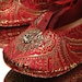 Baby Girl Giselle Shoe, Red Brocade /Slipper/Bootie. Pageant, Wedding, Flower Girl, Baby Girl Shoes.