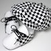 Cooper Baby Boy Hat and Shoes, Checkered and Linen. Sporty, Infant, Handmade by pink2blue.