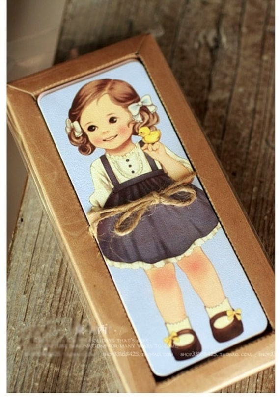 30 Sheets Pretty Doll Paper Bobbin Card Bookmarks Sets