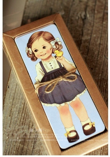 30 Sheets Pretty Doll Paper Bobbin Card Bookmarks Sets