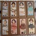 30 Sheets Pretty Doll Paper Bobbin Card Bookmarks Sets