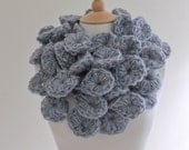 PDF CROCHET PATTERN Scarf Berry Bluebird - bright sky blue wool gorgeous feminine neckwarmer
