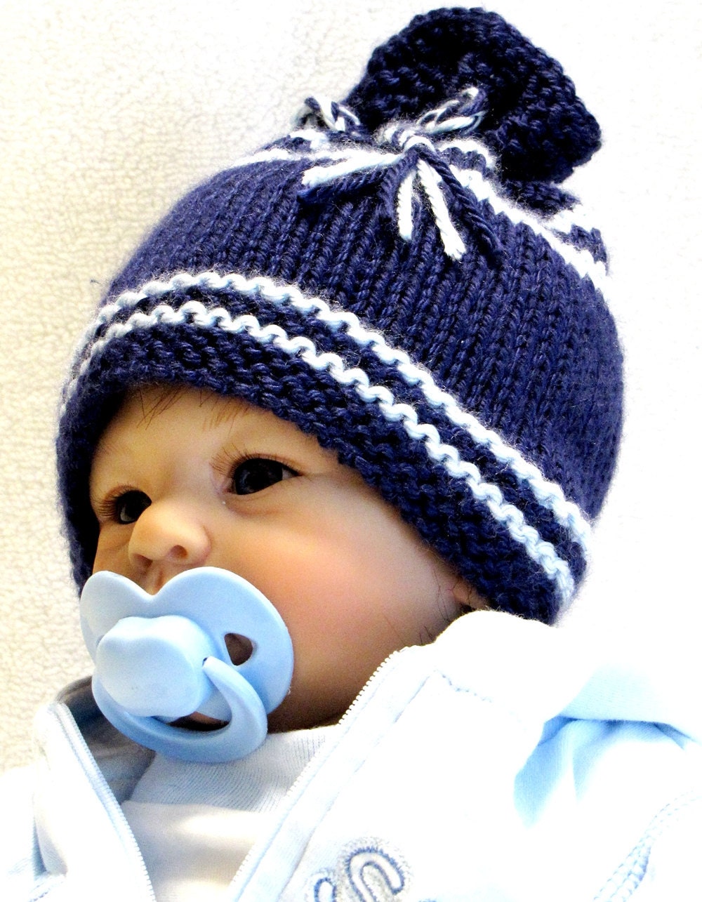 KNITTING PATTERN, Newborn - EZ Knit Baby Hat Pattern - Great as a Photo Prop - Permission to sell hats - Instant Download