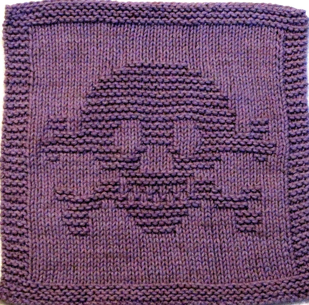Knitting Cloth Pattern - SKULL & CROSS BONES - pdf - Instant Download