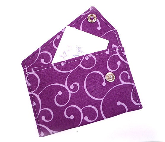 Card Holder Wallet - Purple and Lavender Swirl (Limited Edition)