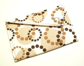 Business Card Holder - Brown and White Circles (Limited Edition)
