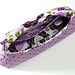 Clutch Bag Purse Purple Lilac and Plum Lattice