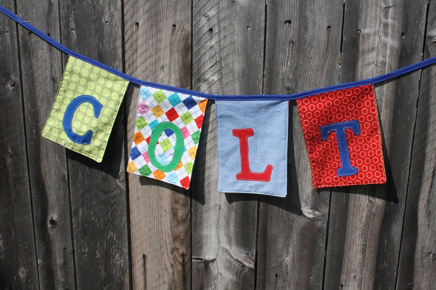 Personalized Fabric Name Banner Garland - Party or Room Decoration