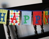 Happy Birthday Fabric Banner/Bunting/Garland