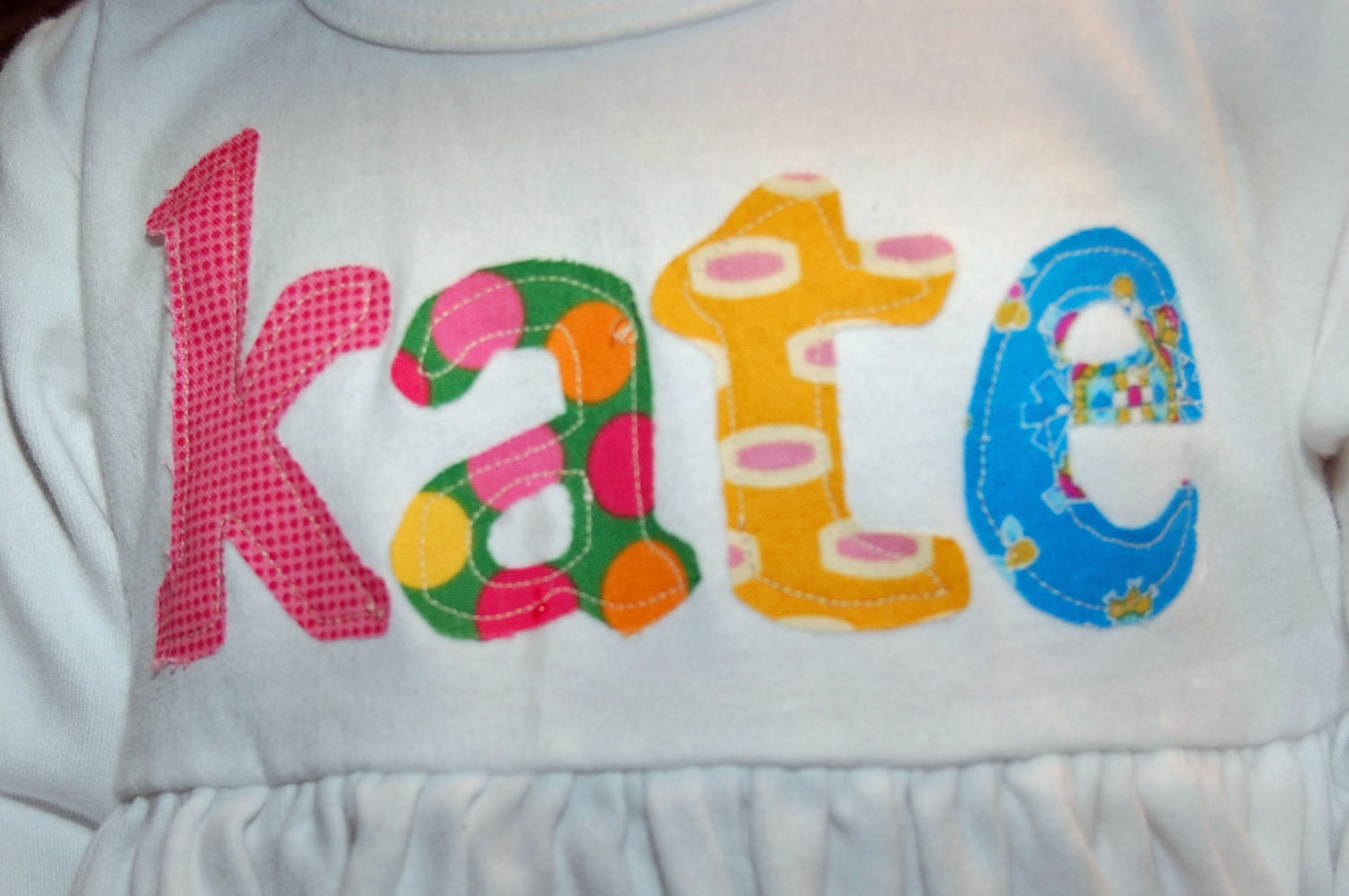 Toddler Dress Personalized with Name - You Choose Dress Color and Sleeve Length