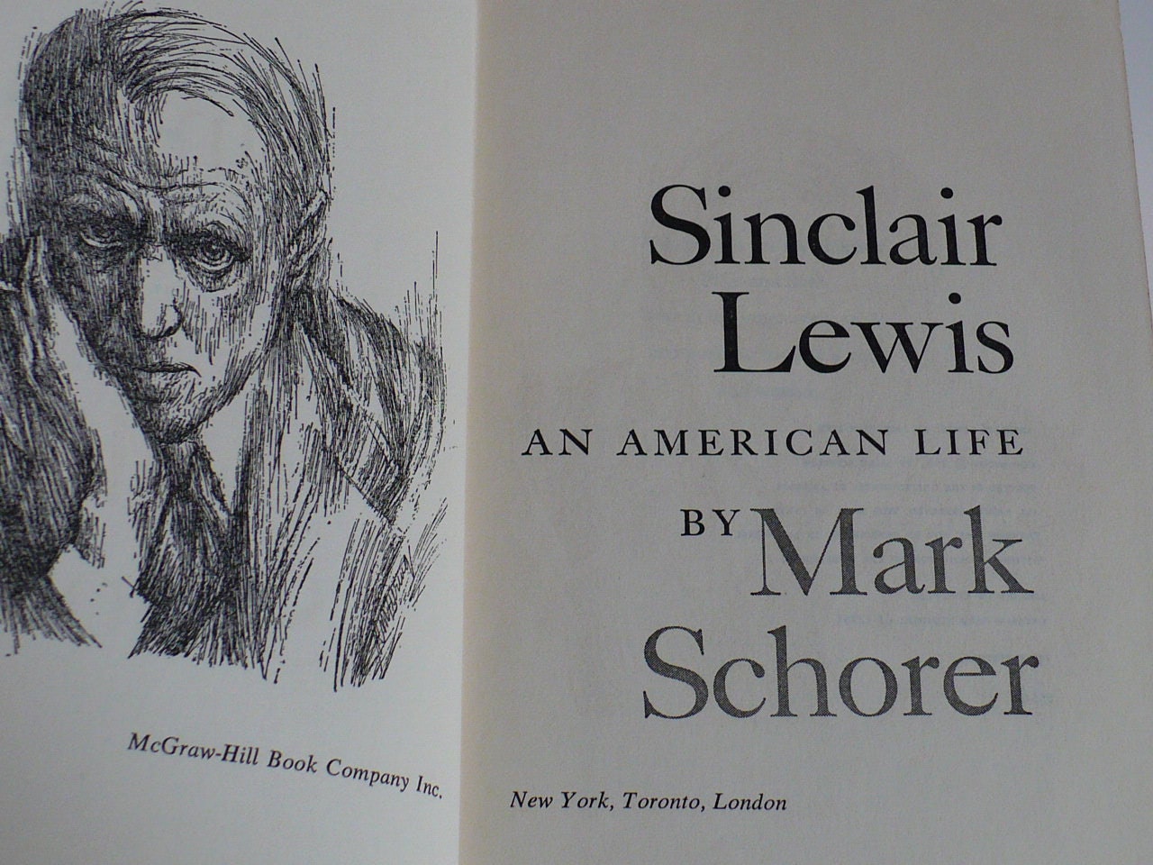 Biographies Sinclair Lewis,American Life, 1961 1st Ed.