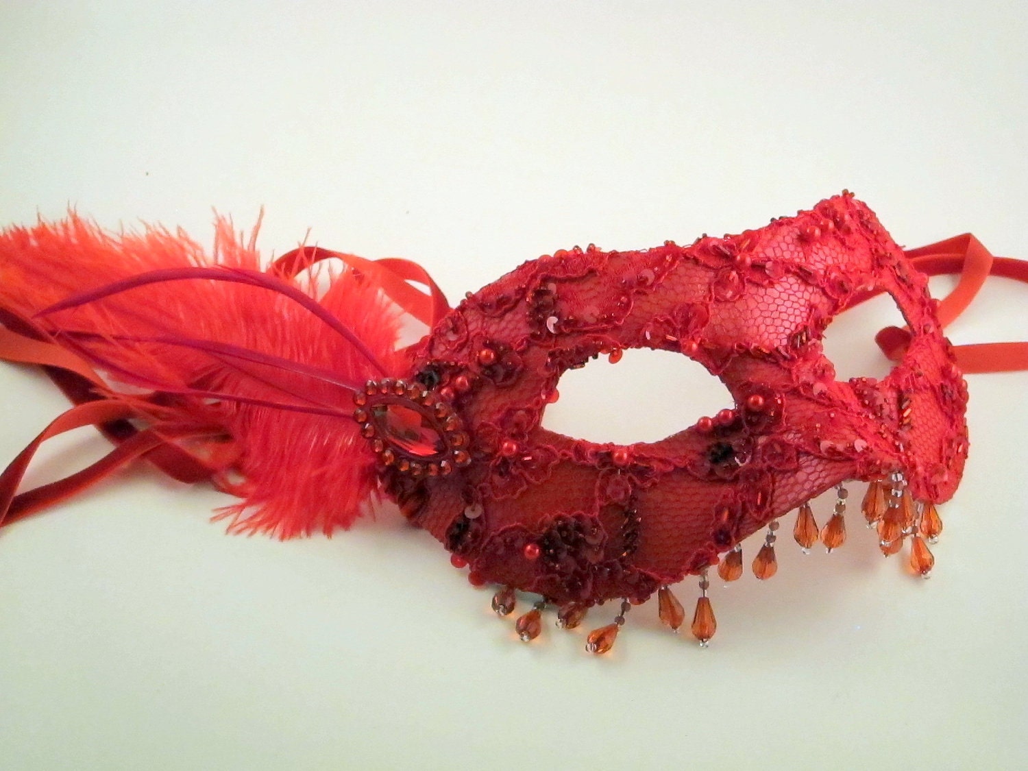 Red Lace Mask