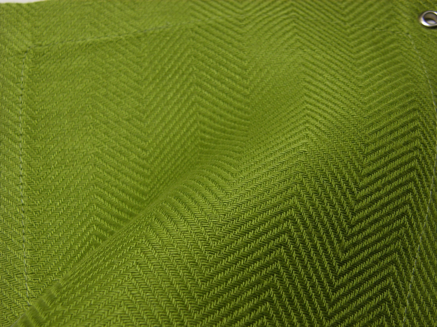 Herringbone Weaving Rainforest Green Linen Fabric 59 Inch Width