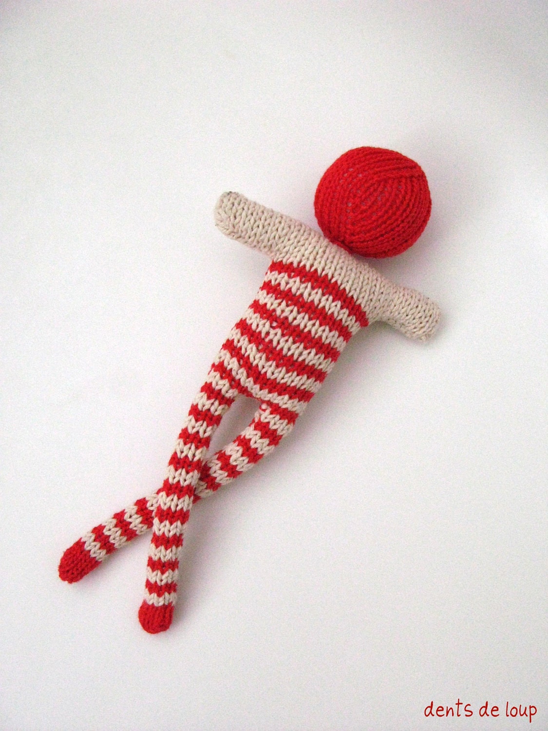 red striped doll - bonhomme