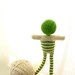 Green striped doll - bonhomme