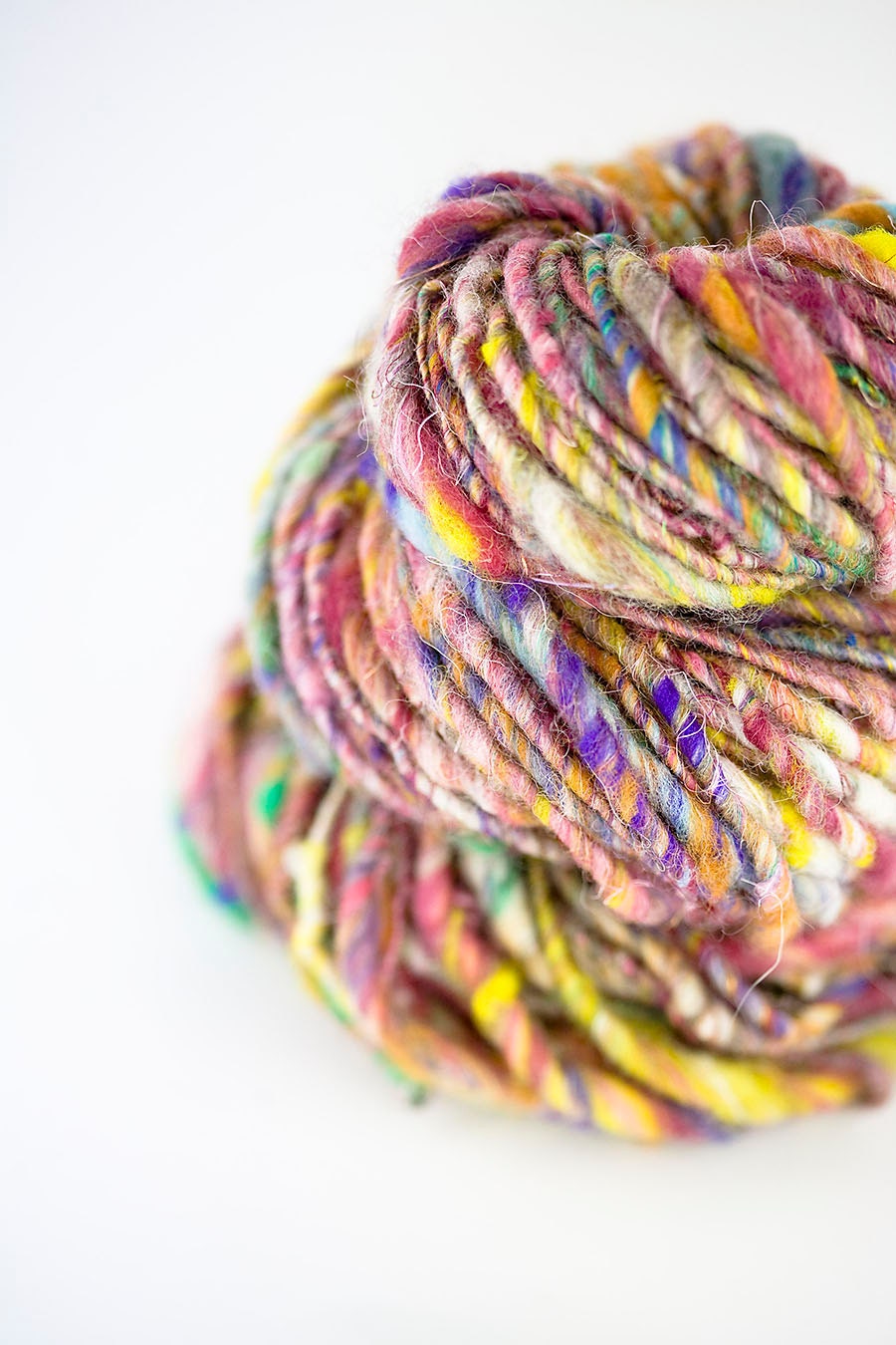 Hand spun art yarn - Wild Honey