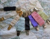 Alternative to a belt, Dressclip, shirt clip, jacket clip in crochet, lace, fabric