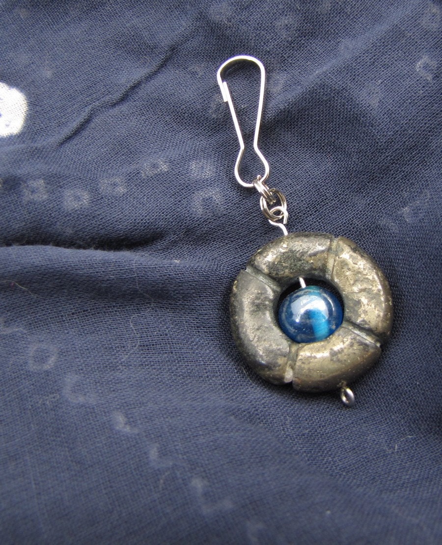 Pyrite Stargate Keychain Accent / Zipper Pull (free US shipping)