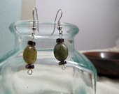 Gorgeous Garnet earrings: grossularite garnet, garnet (free US shipping)