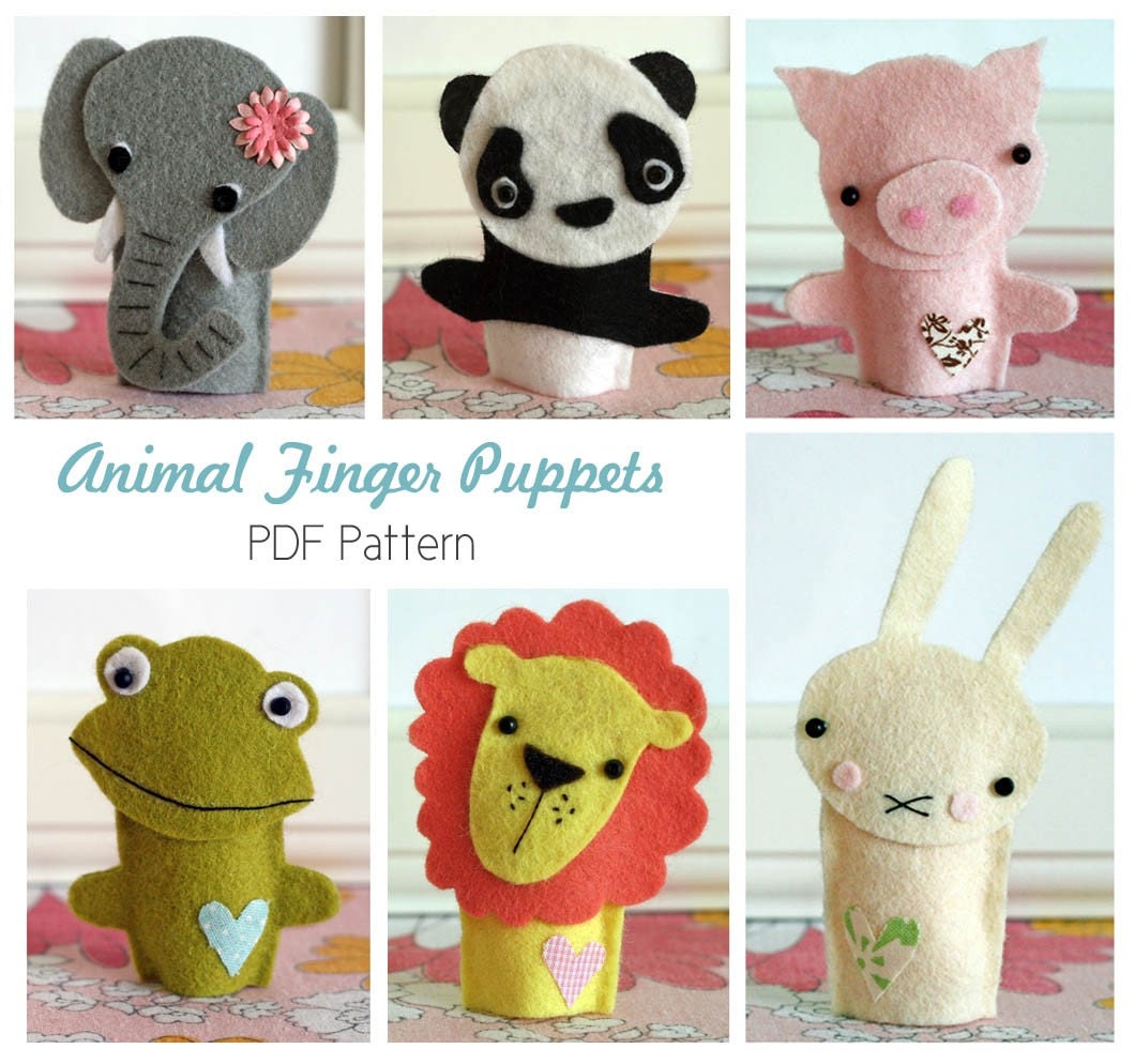 Animal Finger Puppet Patterns (PDF)