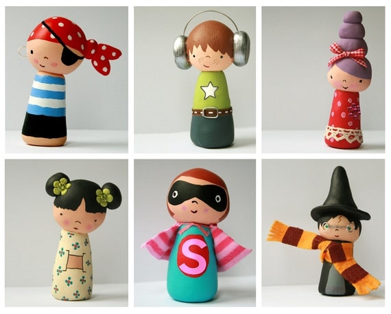 Polymer Clay Kokeshi Dolls tutorial