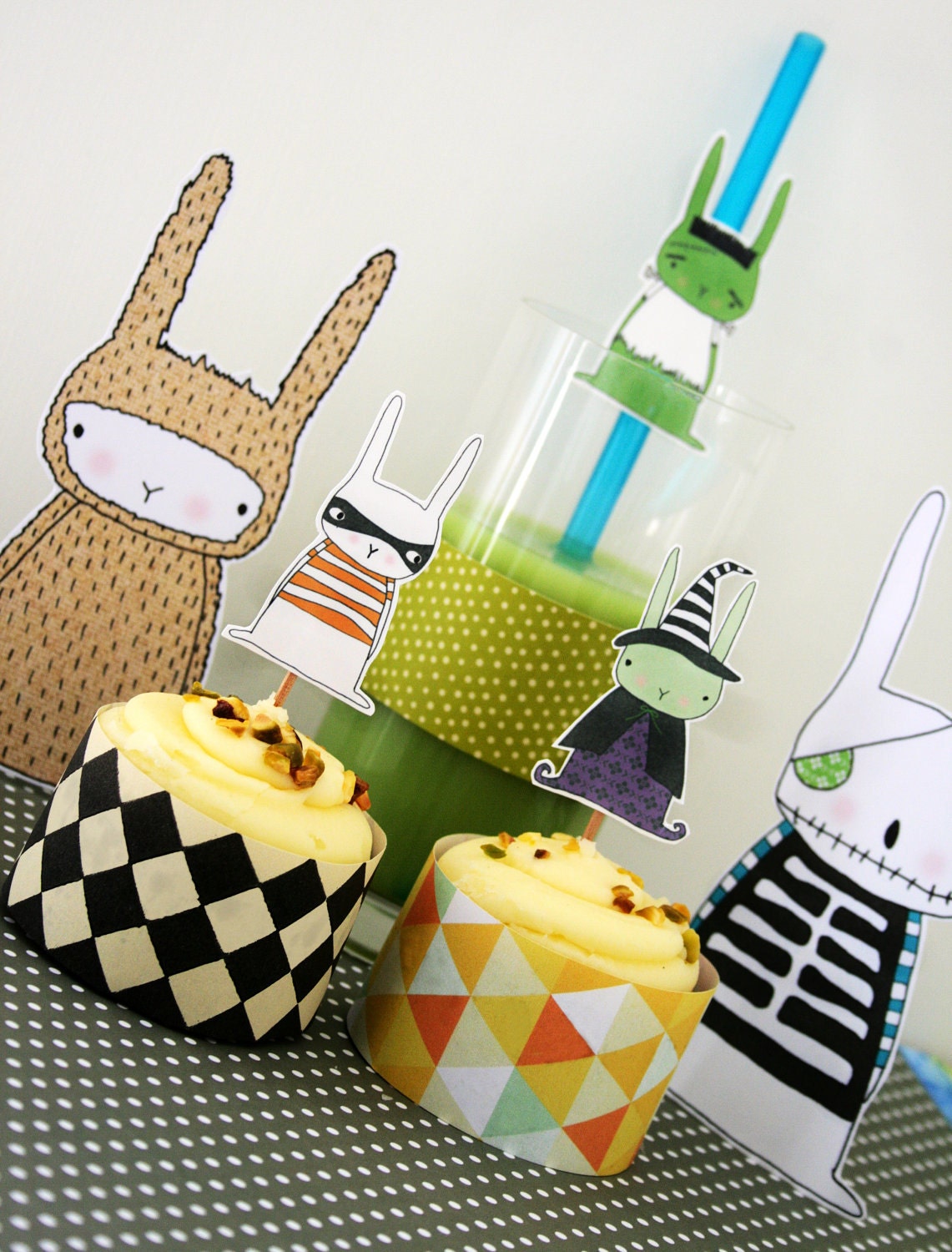 Rabbit Halloween - Printable Kit (PDF)