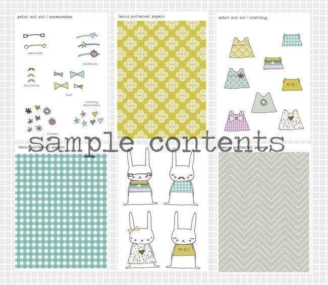 Rabbit garland printables (PDF)