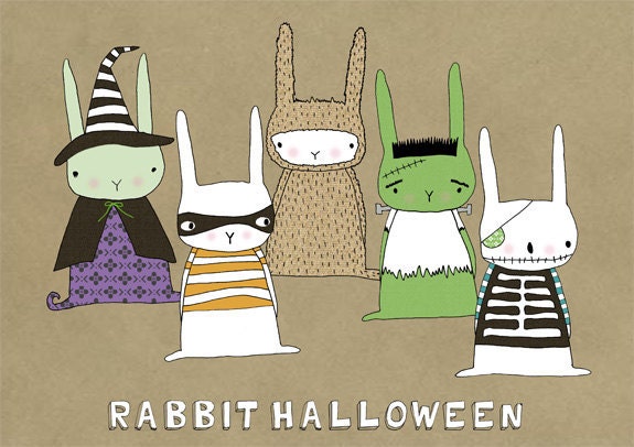 Rabbit Halloween - Printable Kit (PDF)