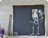 Girl With Red Flower Painting