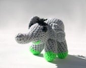 Crochet amigurumi elephant toy doll crocheted animals toy handmade gray jungle plush