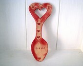 Cariad (Love in Welsh) Ceramic Lovespoon. Made in Wales, UK. Ready to ship.