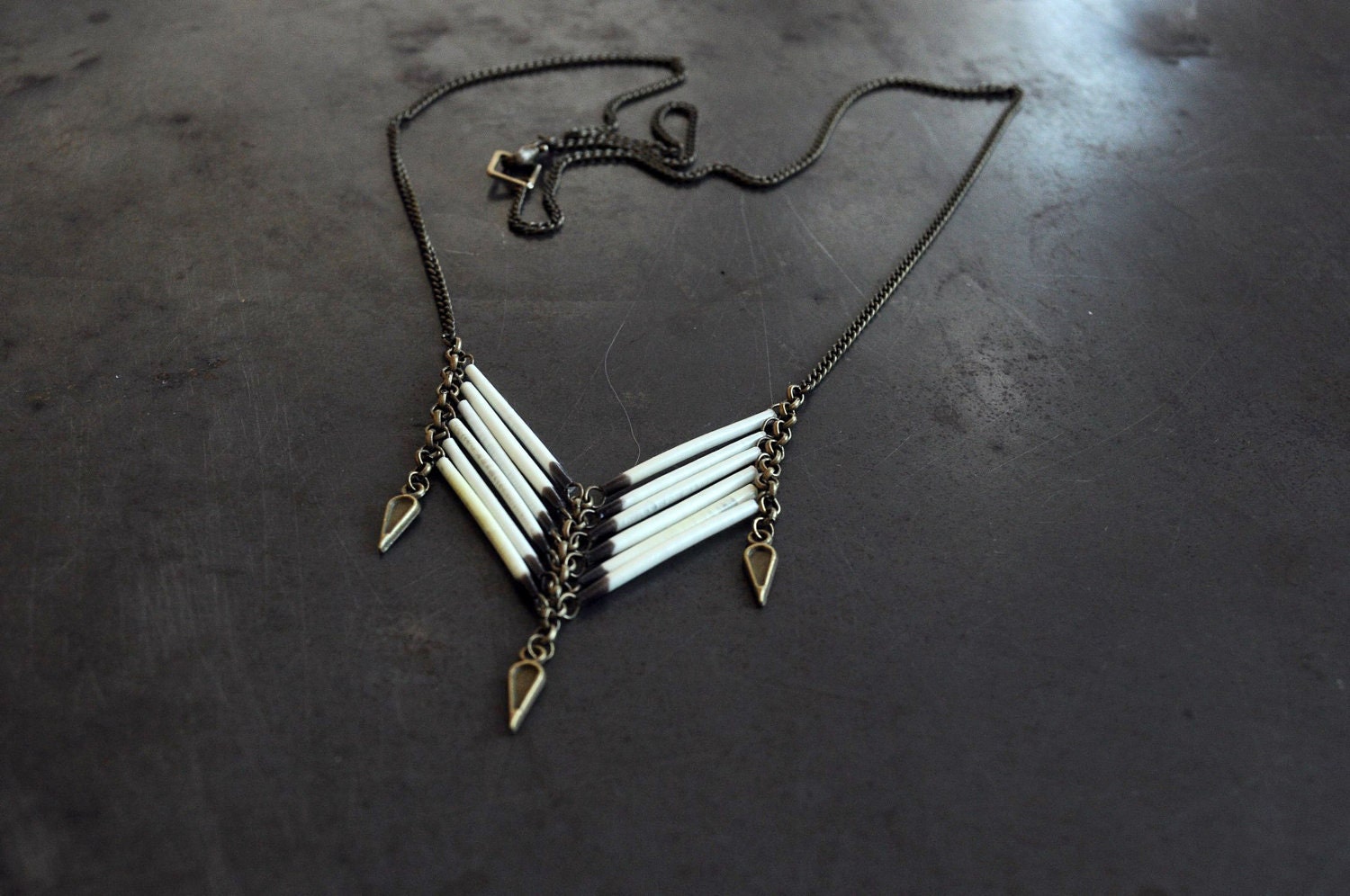 Chevron Ladder Quill Necklace