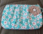 Pleated Flower Clutch -  Ready to Ship