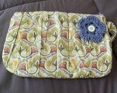 Pleated Flower Clutch -  Ready to Ship