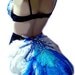 Blue Bird Burlesque Feather Bra Booty Fantail SET RIO Blue Macaw Bird Costume Made 4 U