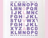 Personalized Name in the Alphabet ABC Wall Art - 8x10 Baby Children Nursery Wall Print Poster