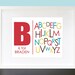 Letter is for Personalized Name with Alphabet ABC Wall Art - 8x10 Baby Children Nursery Wall Print Poster