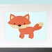 SET OF 4 Forest Friends Bear Fox Owl Raccoon Wall Art - 5x7 Customize Your Background Wall Print Poster
