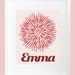Decor Flower with Personalized Name Wall Art - 8x10 Baby Children Nursery Elegant Wall Print Poster