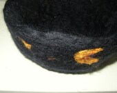 starry, starry night, a needle felted wool bowl