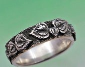 COLEUS LEAF Wedding Band, 5mm width, in Sterling Silver