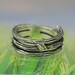 TWIG AND LEAF Band - Delicate Little Leaves. This ring in sterling silver