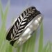 A Band With Delicate Carved Ferns. Ring or Wedding Band done in Sterling Silver