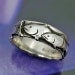 SCHOOL of SWIMMING FISH Band, this ring done in sterling silver